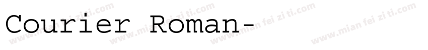 Courier Roman字体转换